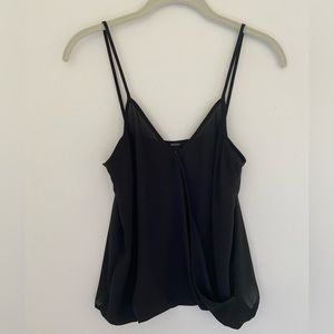 Black Forever 21 surplice tank top